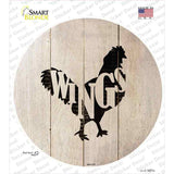 Chickens Make Wings Novelty Circle Sticker Decal