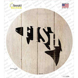 Fish Make Fish Novelty Circle Sticker Decal