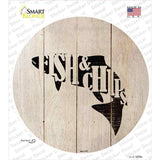 Fishes Make Fish and Chips Novelty Circle Sticker Decal