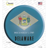 Delaware State Flag Novelty Circle Sticker Decal