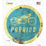 Motorcycle Parking Novelty Circle Sticker Decal