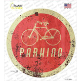 Bicycle Parking Novelty Circle Sticker Decal