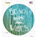 Beach Vibes Novelty Circle Sticker Decal