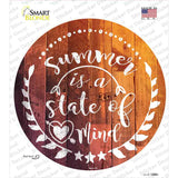 Summer State of Mind Novelty Circle Sticker Decal