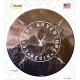 Let The Adventure Begin Novelty Circle Sticker Decal