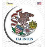 Illinois State Flag Novelty Circle Sticker Decal