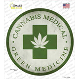 Cannabis Medicine Novelty Circle Sticker Decal