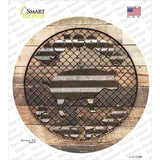 Welcome To The Farm Pig Novelty Circle Sticker Decal