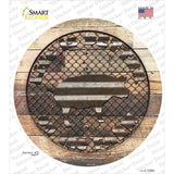 Better On The Farm Pig Novelty Circle Sticker Decal