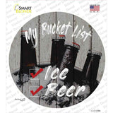 Bucket List Beer Novelty Circle Sticker Decal