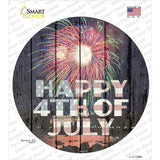 Happy 4th of July Firework Novelty Circle Sticker Decal