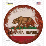 California Rusty Stamped Novelty Circle Sticker Decal