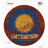 Georgia Rusty Stamped Novelty Circle Sticker Decal
