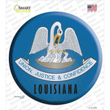 Louisiana State Flag Novelty Circle Sticker Decal