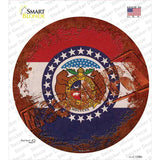 Missouri Rusty Stamped Novelty Circle Sticker Decal