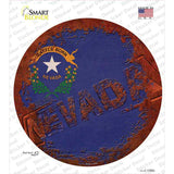 Nevada Rusty Stamped Novelty Circle Sticker Decal