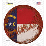 North Carolina Rusty Stamped Novelty Circle Sticker Decal