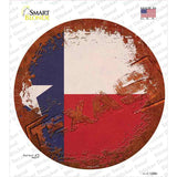 Texas Rusty Stamped Novelty Circle Sticker Decal