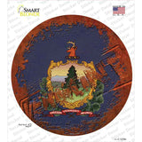 Vermont Rusty Stamped Novelty Circle Sticker Decal