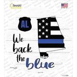 Alabama Back The Blue Novelty Circle Sticker Decal