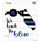 Florida Back The Blue Novelty Circle Sticker Decal