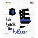 Indiana Back The Blue Novelty Circle Sticker Decal