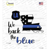 Louisiana Back The Blue Novelty Circle Sticker Decal