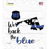 Maryland Back The Blue Novelty Circle Sticker Decal