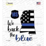 Mississippi Back The Blue Novelty Circle Sticker Decal