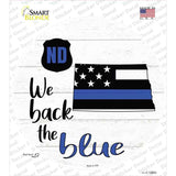 North Dakota Back The Blue Novelty Circle Sticker Decal