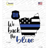 Ohio Back The Blue Novelty Circle Sticker Decal