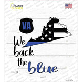 Virginia Back The Blue Novelty Circle Sticker Decal