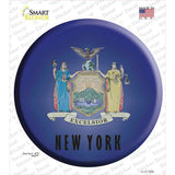 New York State Flag Novelty Circle Sticker Decal