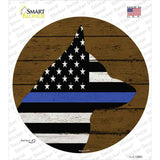 K9 Blue Line Novelty Circle Sticker Decal