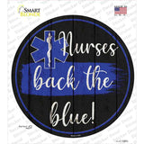 Nurses Back The Blue Novelty Circle Sticker Decal
