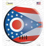 Ohio State Flag Novelty Circle Sticker Decal