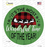 Most Wonderful Time Novelty Circle Sticker Decal