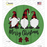 Merry Christmas Gnomes Novelty Circle Sticker Decal
