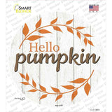 Hello Pumpkin Novelty Circle Sticker Decal