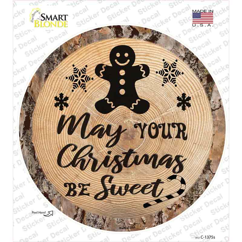 Christmas Be Sweet Novelty Circle Sticker Decal
