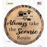 Scenic Route Novelty Circle Sticker Decal