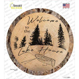 Welcome to the Lake House Novelty Circle Sticker Decal