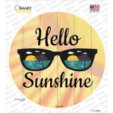 Hello Sunshine Novelty Circle Sticker Decal