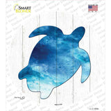 Seaturtle Silhouette Novelty Circle Sticker Decal
