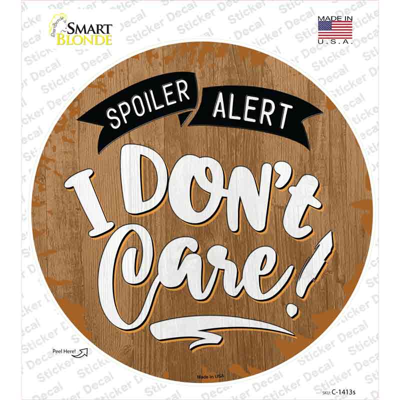 Spoiler Alert Novelty Circle Sticker Decal