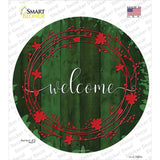 Welcome Green Novelty Circle Sticker Decal