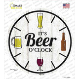 Beer Oclock Novelty Circle Sticker Decal