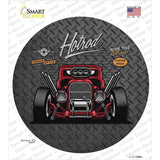 Ride the Classic Red Hotrod Novelty Circle Sticker Decal