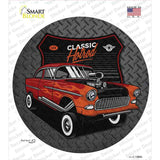 Lifted Orange Hotrod Novelty Circle Sticker Decal