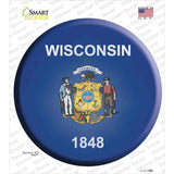 Wisconsin State Flag Novelty Circle Sticker Decal